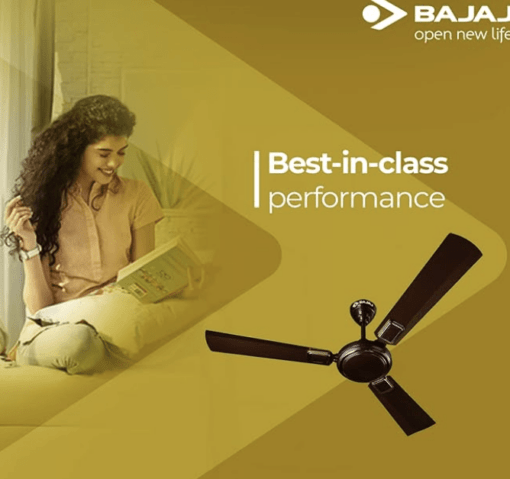 Bajaj Grace BBD Plus Ceiling Fan 1200mm, Timber Golden, (251128) - Image 2